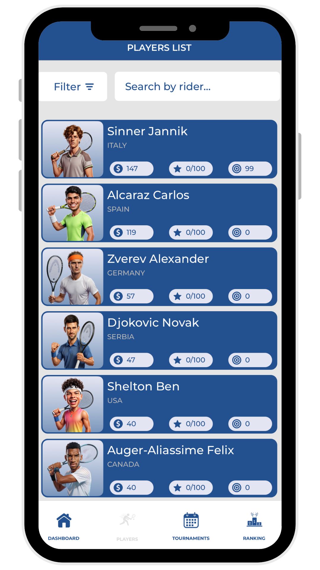 Fantaslam app screenshot 1